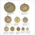 Round Double Sided Pendant Bezel Trays in Assorted Sizes view 4