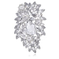 Flower Crystal Nine Designs Metal Brooch Pin for Jackets and Lapels view 1