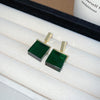 Gold Green Studs