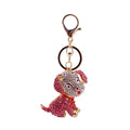 Rhinestone Dog Keychain With Split Ring And Lobster Clasp view 5