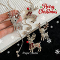 Silver Rhinestone Reindeer Necklace Or Brooch Styles view 3