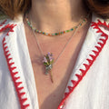 Hand Shaped Floral Jewelry in Six Necklace Pin and Stud Styles view 1