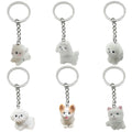 Fourteen Flocked Resin Dog Rabbit and Animal Keychain Designs view 5