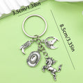 Western Cowboy Charm Keychains in 30 Pictured Variations for Bags and Keys view 11