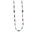 Silver Tone Crystal Station Necklaces in Six Colors view 5