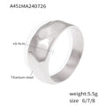 Irregular Surface Band Rings Gold Steel Sizes Six To Eight view 7