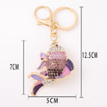 Rhinestone Goldfish Metal Keychain Enamel Tail Gold Clasp view 3