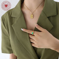 Embossed Butterfly Tag Pendant Necklace Mixed Link Chain view 3