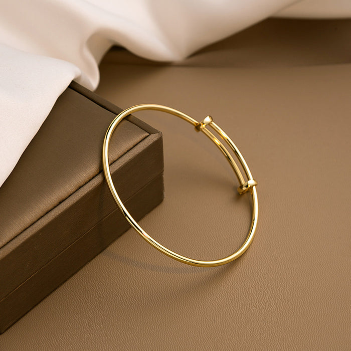 Expandable Wire Bangle Bracelets Gold Silver Rose Gold
