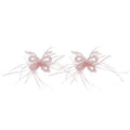 Pink Sheer Butterfly Jewelry in Necklace and Ear Clip Styles view 5