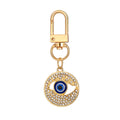Twelve Piece Gold Tone Crystal Hamsa Heart and Evil Eye Keychain Set view 5