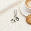 Silver Angel Wing and Pearl Lobster Clasp Charm and Attached Hardware view 4