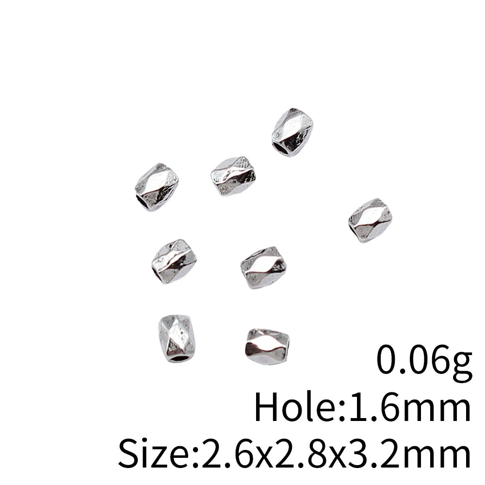 2.6x2.8x3.2mm 0.06g Multicolor Zinc Alloy Geometric Cut Spacer Beads for Bracelet Necklace Jewelry Making