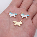 Pastel Enamel Unicorn Charms in Blue and Pink Colorways view 6