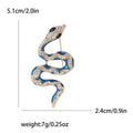 Crystal Enamel Coiled Snake Brooch Purple Green Blue Red view 8