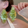 Translucent Sequin Cluster Earrings in Four Color Options view 3