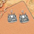 Birthday Cake Metal Charm Pendant in 3 Finishes for Jewelry Making view 2