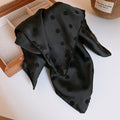Oversized Satin Bow Hair Claw In Black White Polka Dot Or Brown Leopard view 6