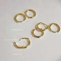 Gold Polished Small Circular Hinged Hoop Earrings Pair view 4