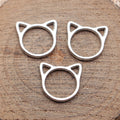 Open Cat-Head Frame Charms in Six Size and Finish Styles view 4