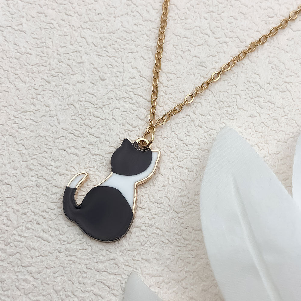 Printed Enamel Zinc Alloy Cat Charm Pendant for DIY Bracelet Necklace Phone Chain Making