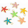 Colorful Enamel Starfish Jewelry Components For DIY Earrings And Bracelets Charms view 5