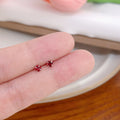 Thirteen Color and Size Mini Round Faceted Stud Earrings view 8