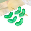 Translucent Glass Tulip Flower and Leaf Beads in Ten Colors view 7