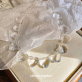 Clear Acrylic Heart Bead Necklace Transparent Choker view 4