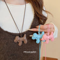 Brown Balloon Dog Pendant Necklace On Cord Jewelry Design view 1
