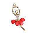Gold-Tone Rhinestone Ballerina Dancer Charm Pendant Eight Colors view 5