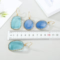 Gold Tone Large Faceted Glass Drop Earrings in Five Designs view 2