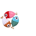 Aqua Pink Fish Enamel Metal Brooch Pin for Jackets and Lapels view 5