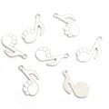 Colorful Cat Paw Music Note Enamel Pendant Charms in 12 Styles view 7