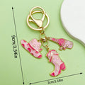 Western Cowboy Charm Keychains Featuring Pink Boot Across 30 Pictured Variations view 6