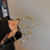 Gold Textured Hoops