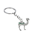 Metal Camel Keychain With Colored Stripes And Clear Stud Details view 5
