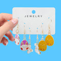 Easter Egg, Bunny And Chick Metal Drop Earring Sets, Three Styles view 3