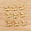 Small Three Dimensional Teddy Bear Charms in Two Finishes view 4