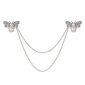Silver Tone Bee Crystal Pearl Look Three Designs Metal Brooch Pin view 1