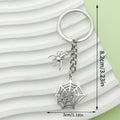 Halloween Metal Charm Keychains: Spider, Skull, Ghost, Pumpkin Designs view 6