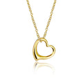 Sculpted Open Heart Pendant Necklace In Gold And Silver Tones view 5