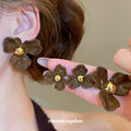 Four Pair Layered Flower Stud Earring Sets Statement Jewelry view 3