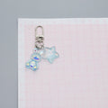 Iridescent Transparent Bunny and Star Clip Keychains in Five Colors view 5
