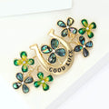 Horseshoe And Clover Brooch Decorative Lapel Pin For Jackets And Scarves view 4