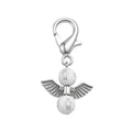 White Cross Bead Angel Keychain Silver Clasp Six Styles view 6