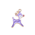 Enamel Fawn Charms in Six Colors with Gold Tone Outlines view 4
