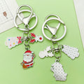 Christmas Charm Keychains Featuring White Santa Across 81 Pictured Variations view 2