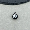 Glossy Resin Number 8 Ball Charm Pendant Three Sizes view 4