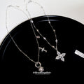 Silver Tone Floral Pendant Necklaces in Two Beaded Designs view 4